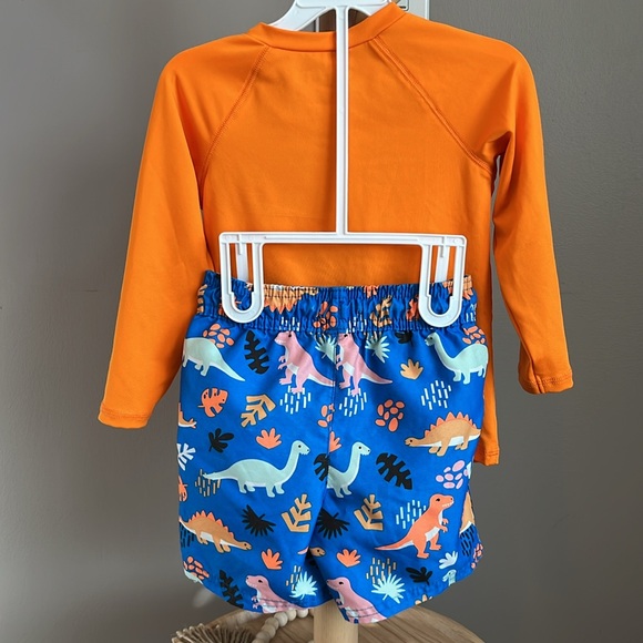 ⭐️⭐️PICK 5 / $20 Cat & Jack Orange and Blue Rashguard Swim Trunks Set 3T - Picture 9 of 9